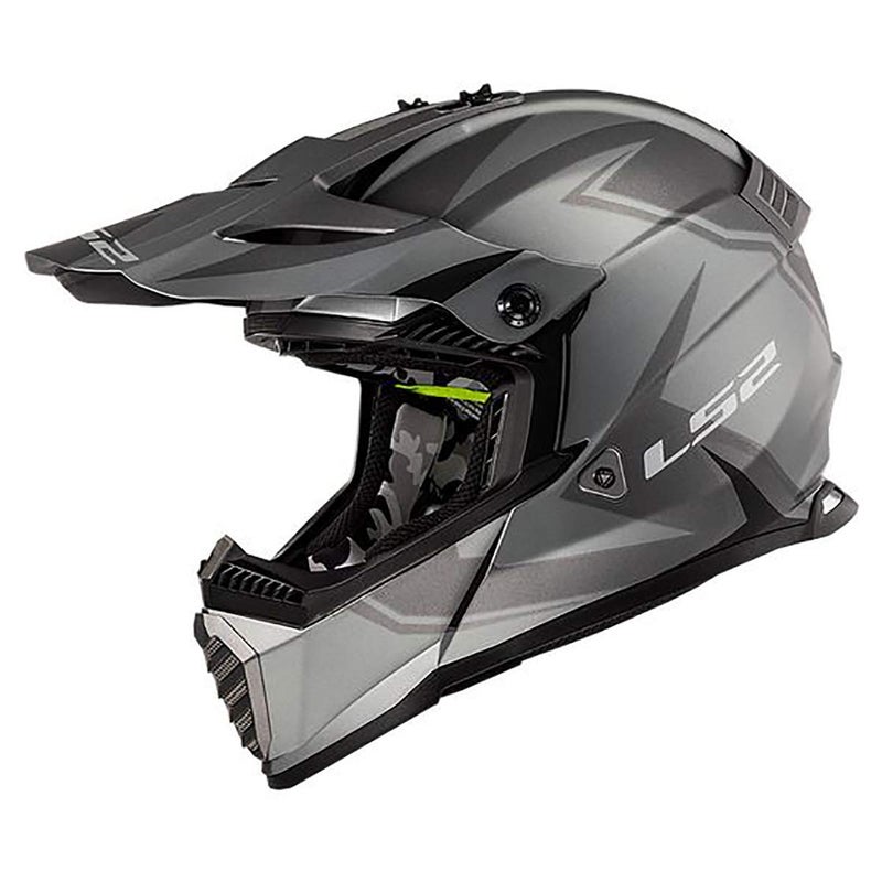 LS2 Helmets Gate TwoFace Full Face Helmet (Matte Gray/Black - X-Small) - Image 4