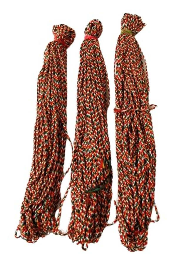 Hookcart Religious Cotton Yarn Pachranga Dhaga for Pooja, 10 Meter, Pack of 3 - Image 1