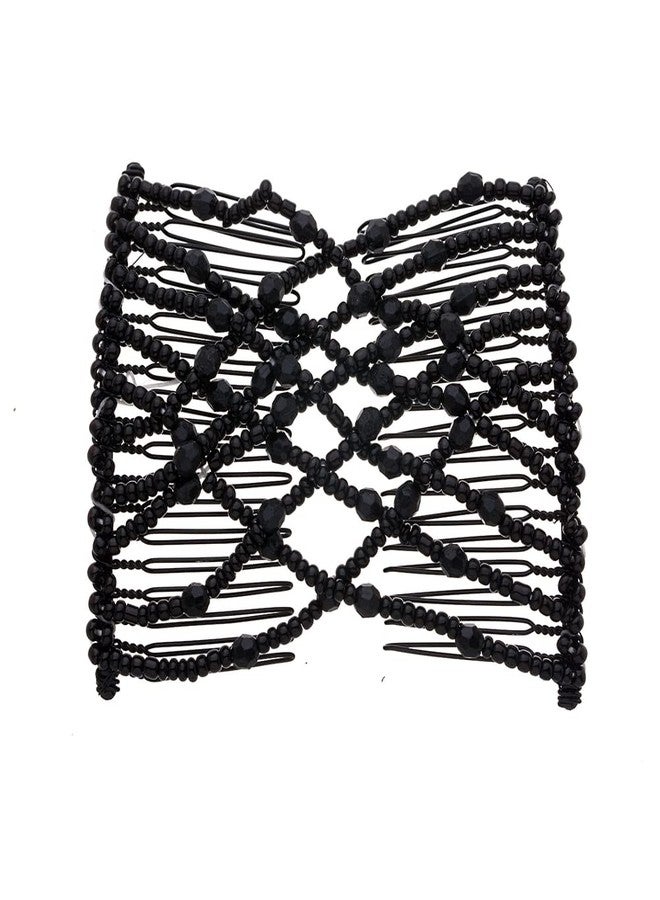 Ruihfas 4Pcs Magic Women Girls Easy Stretch Hair Combs Beaded Stretching Double Combs Hair Styling Clips in Seconds - Image 2