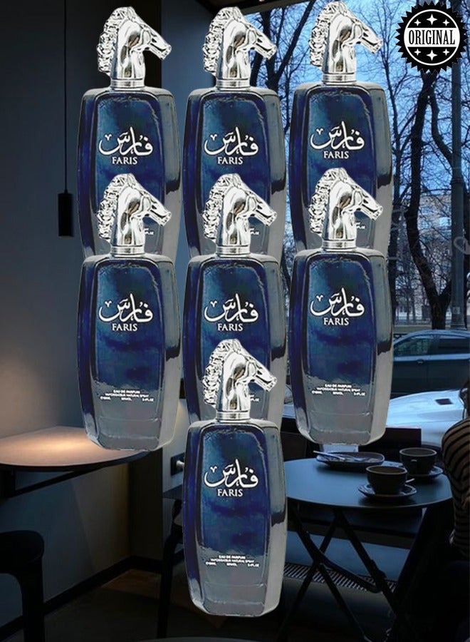 FARIS 7 Pieces Faris Dark Blue Perfume 100ml EDP - Image 1