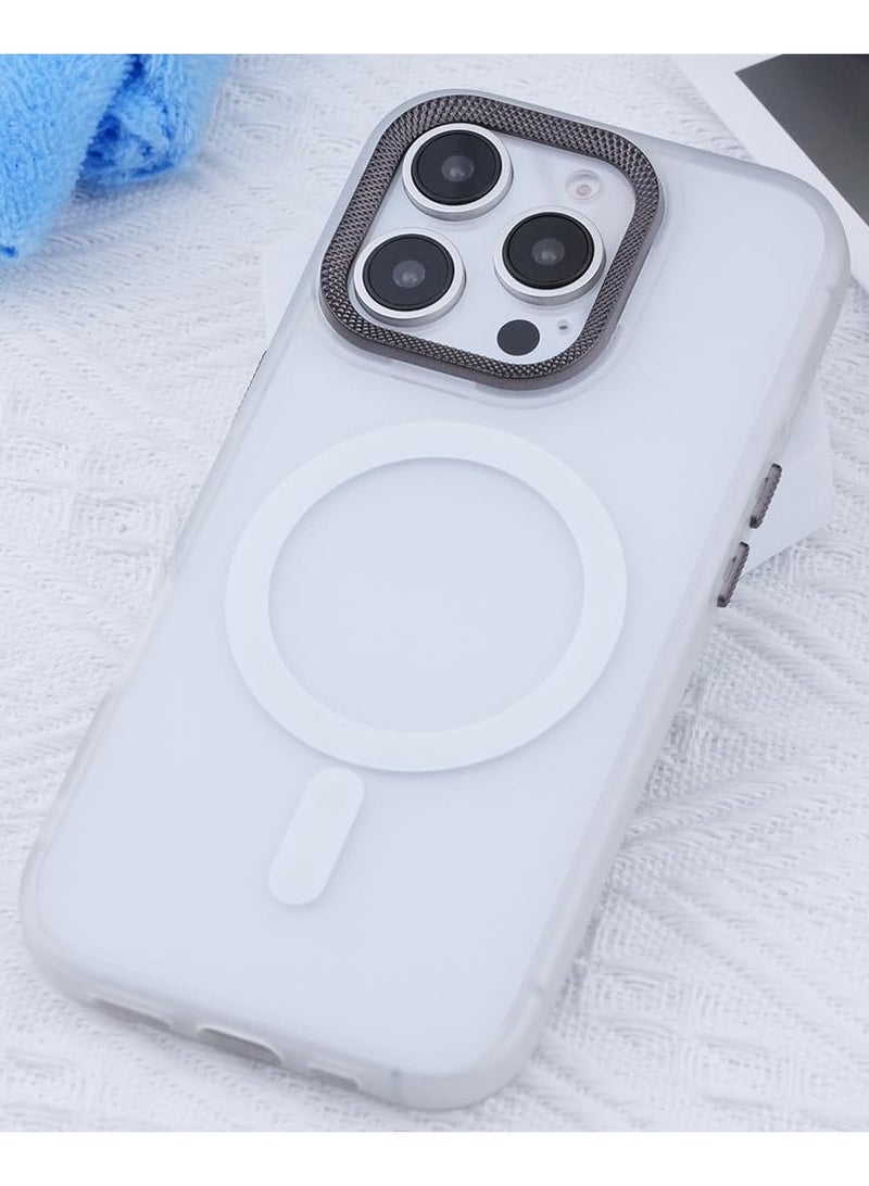 Jomo Store iPhone 15 Pro Max Magnetic Case, MagSafe Compatible, Slim Shockproof TPU Cover with Translucent Matte & Luxury Plated Edges - Image 2