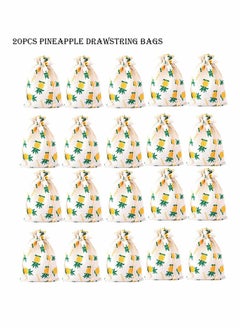 Y&D Pineapple Gift Treat Bags Drawstring Bag Favor for Wedding Bridal Shower Birthday Party Hawaiian, Summer Beach Tropical Decorations  - Image 2