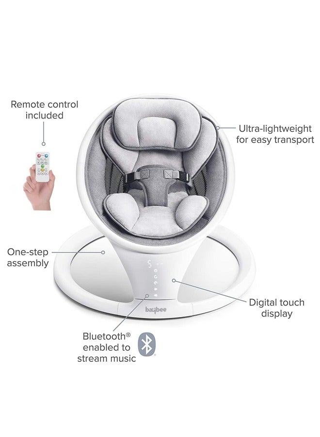 BAYBEE Sooth N Sway Automatic Electric Baby Swing Cradle With Bluetooth Adjustable Swing Speed Soothing Vibration Music Mosquito Net Safety Belt Toys Up To 9Kgs  - Image 4