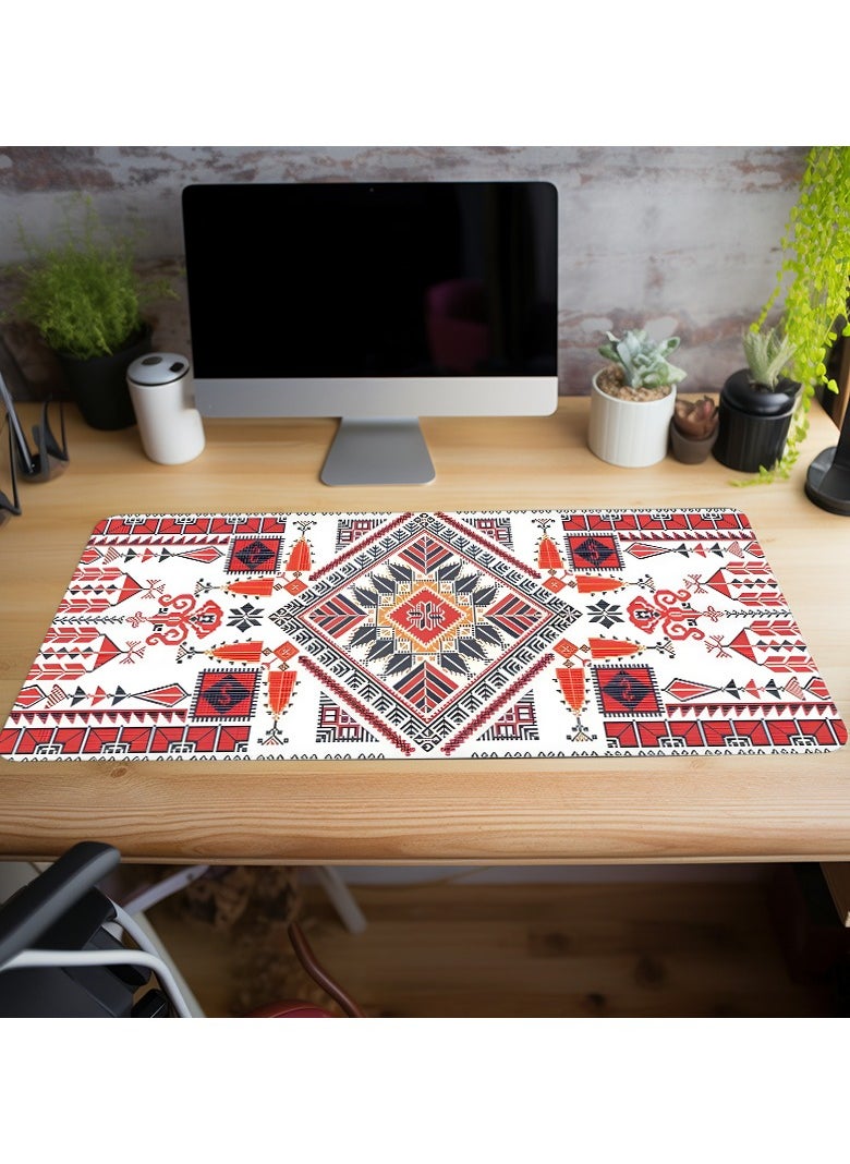 Large Mouse Pad 80*30*3cm Non-Slip Rubber Base, Waterproof & Durable Office Gaming Keyboard Mat, Vintage Ethnic Pattern, Suitable for Computer & Laptop - pzsku/Z8CA5DE67DA1E48051830Z/45/1741681727/ff2cb337-53b6-424e-8d02-32ba310e4eb7