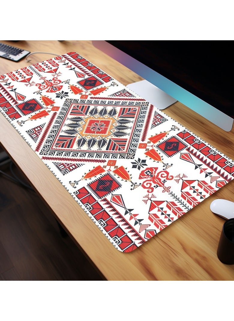 Large Mouse Pad 80*30*3cm Non-Slip Rubber Base, Waterproof & Durable Office Gaming Keyboard Mat, Vintage Ethnic Pattern, Suitable for Computer & Laptop - pzsku/Z8CA5DE67DA1E48051830Z/45/1741681738/0b0af99d-fe23-4cab-a7e7-cac15f35ba2a