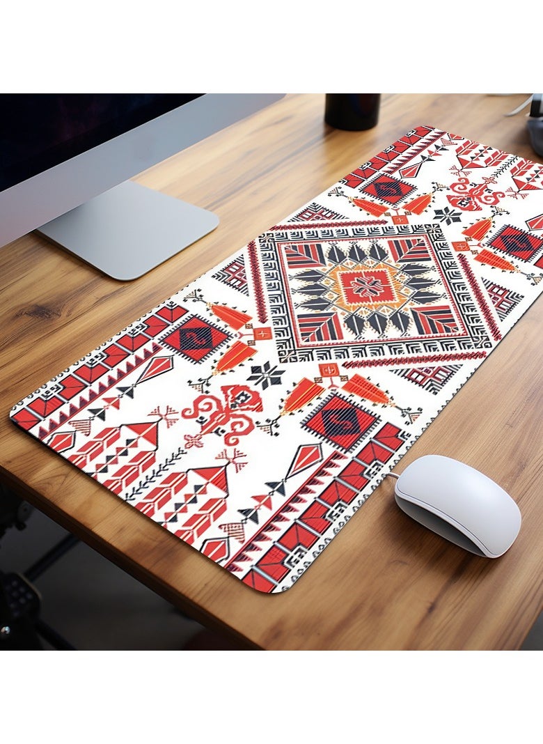 Large Mouse Pad 80*30*3cm Non-Slip Rubber Base, Waterproof & Durable Office Gaming Keyboard Mat, Vintage Ethnic Pattern, Suitable for Computer & Laptop - pzsku/Z8CA5DE67DA1E48051830Z/45/1741681743/4f0fab2c-2287-42a6-8d32-41dad83fd23c