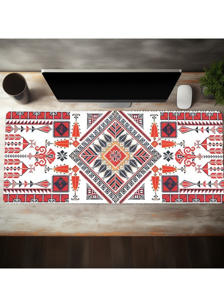 Large Mouse Pad 80*30*3cm Non-Slip Rubber Base, Waterproof & Durable Office Gaming Keyboard Mat, Vintage Ethnic Pattern, Suitable for Computer & Laptop - pzsku/Z8CA5DE67DA1E48051830Z/45/1741681769/0ba77f04-6384-46e7-a747-ab27146b78d8