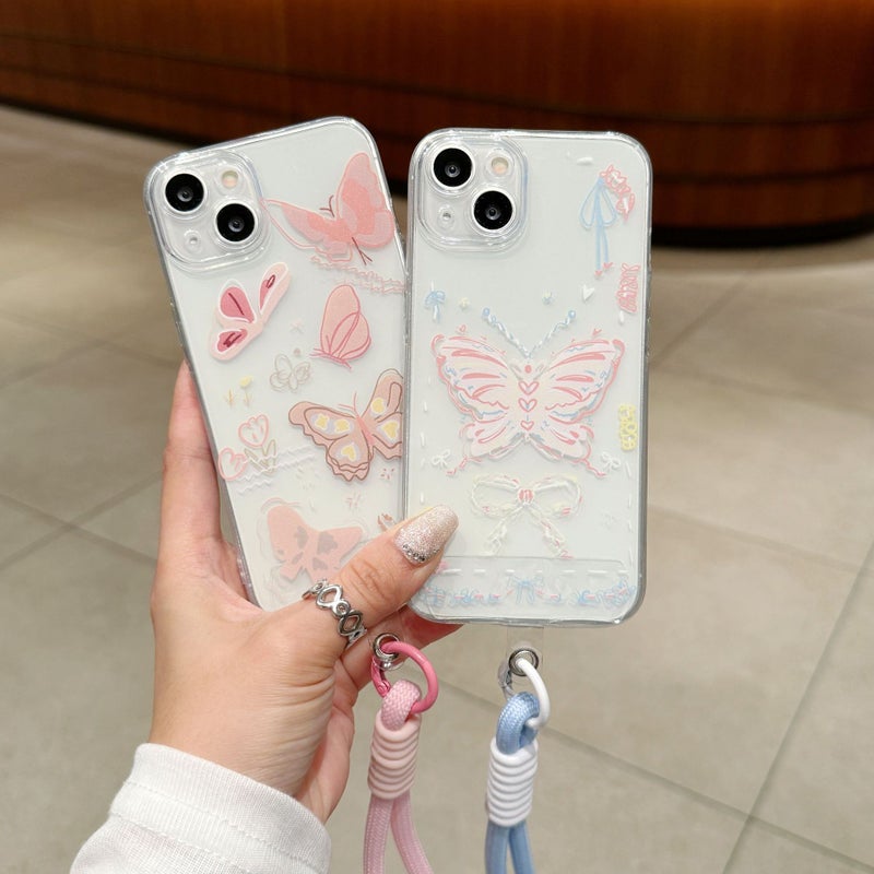 Light With Butterfly For Apple 13 Breaking Max Phone Case 12 13 14 15 Cartoon 15Pro Fine Hole 11Pro - Image 2