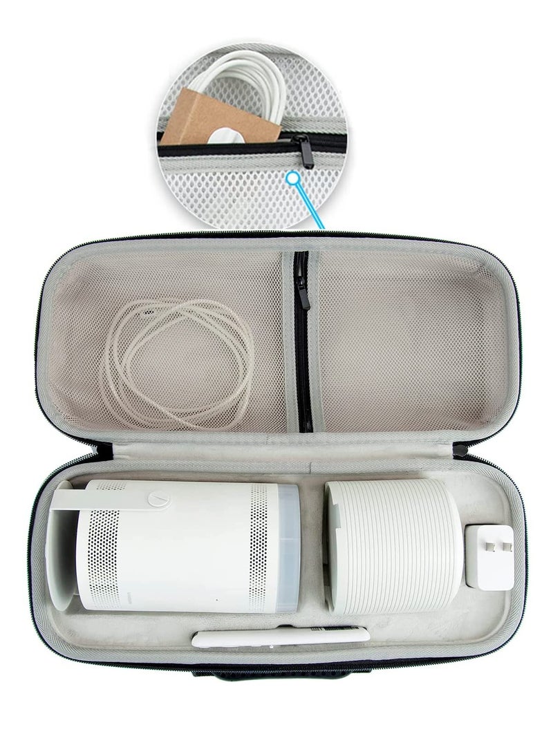 Carrying Case for Samsung The Freestyle Projector Protective Case The Projector and Battery with Accessories EVA Portable Protect Box for Samsung Internal Partition Friction-Proof Black - Image 1