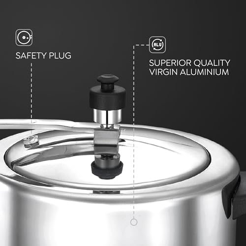 Judge by Prestige Deluxe 5 L Induction Bottom Pressure Cooker (Aluminium) - Image 3
