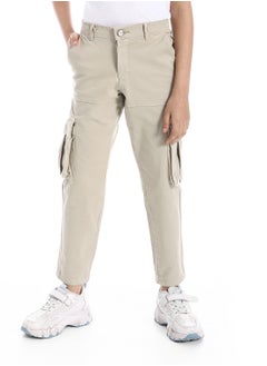 Boys Multi-Pocket Cargo Trousers_Beige