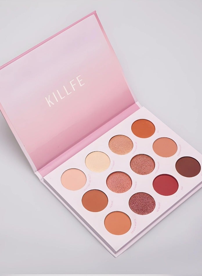 KILLFE 12 Colors Professional Waterproof Eyeshadow Palette - Image 2