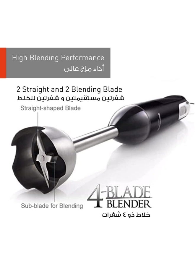 Panasonic 4-In-1 Hand Blender 600W MX-SS40BTZ Black - Image 3