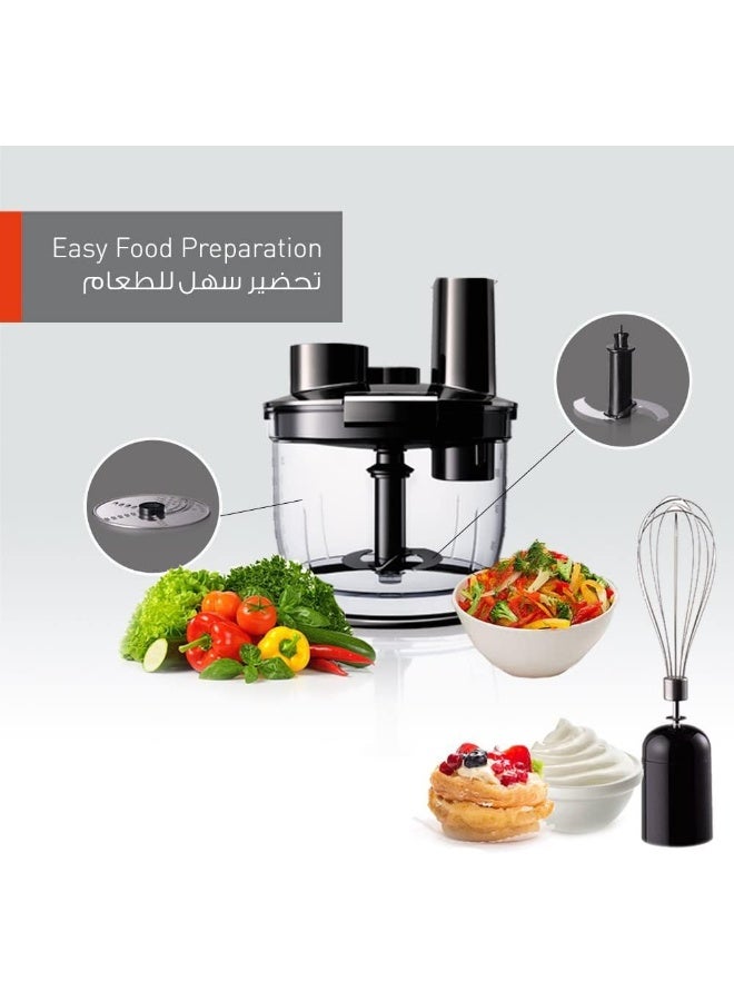 Panasonic 4-In-1 Hand Blender 600W MX-SS40BTZ Black - Image 5