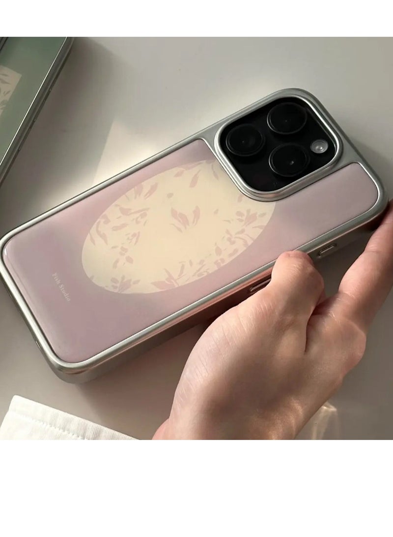 NIBEMINENT Branch Illustration Protective TPU Case Cover For iPhone 15 Plus, Purple