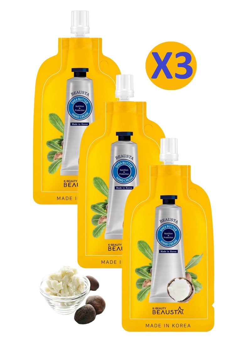 BEAUSTA 3 Pack Intensive Hand Cream with Shea Butter and Herbs 20ml (Original Korean) - Image 1