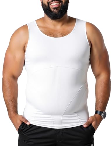 YIOIOIO Mens Compression Shirt Sleeveless Slimming Body Shaper Undershirts Tummy Control Workout Tank Top - Image 1