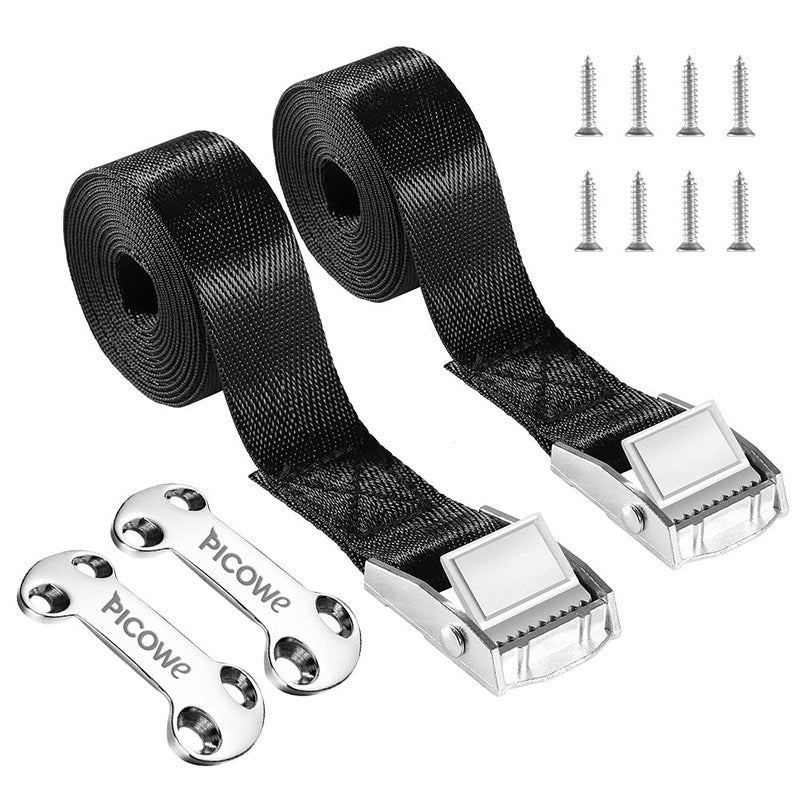 Picowe Cooler Tie Down Kit - Cam Buckle Lashing Straps for YETI & RTIC Coolers - Image 1