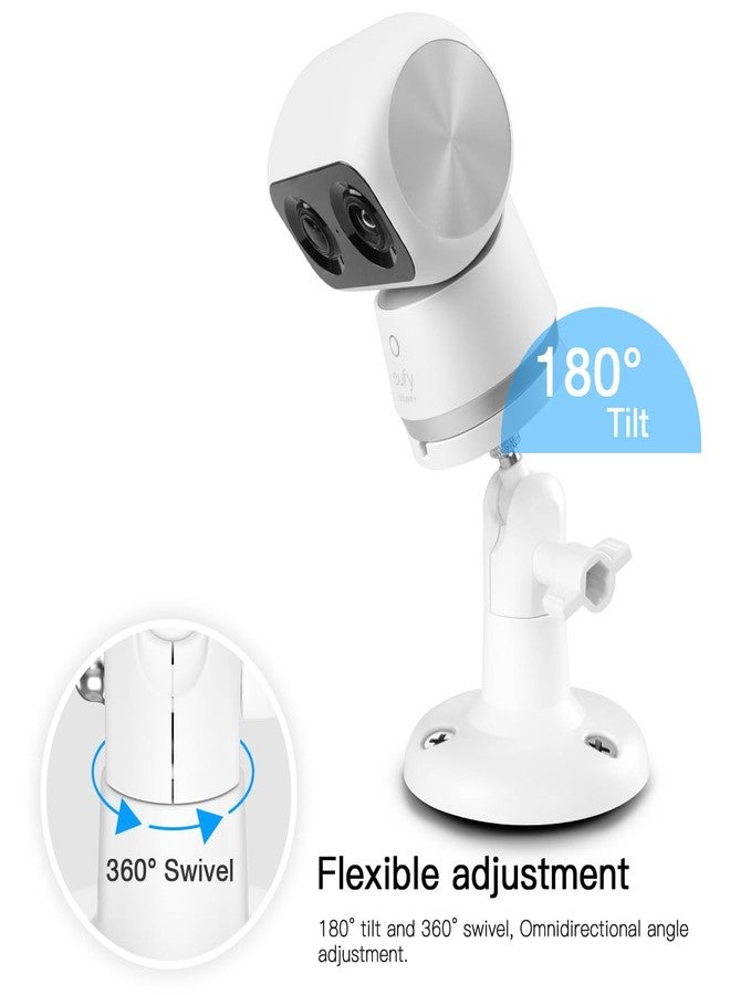 VOMENC Adjustable Bracket Mount Compatible with Eufy Security Indoor Cam S350 Camera (White) - Image 2
