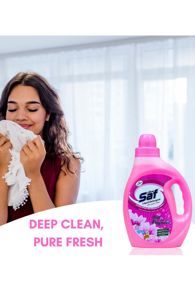 SAF Liquid Detergent 2L Pink | Powerful Stain Remover for Bright and Fresh Laundry. - Image 4