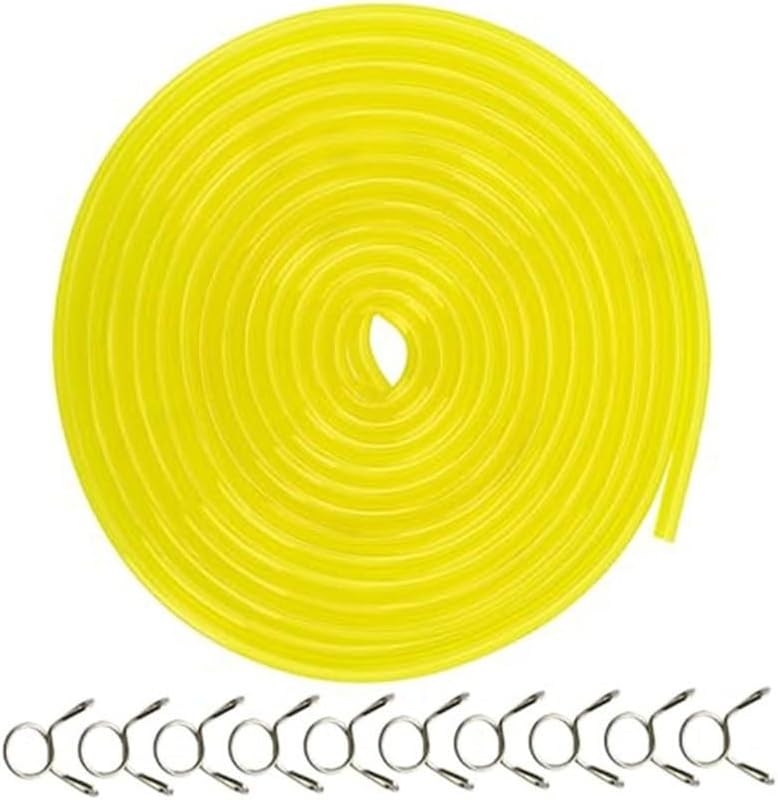 Small Engine Fuel Line Hose: Yellow Ethanol Resistant - UV Stable Fuel Line Tubing for Lawn Mowers Chainsaws String Trimmers - Image 1