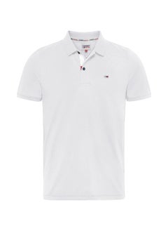 TOMMY HILFIGER Men's Pure Cotton Slim Fit Polo Shirt - Cotton, White  - Image 1