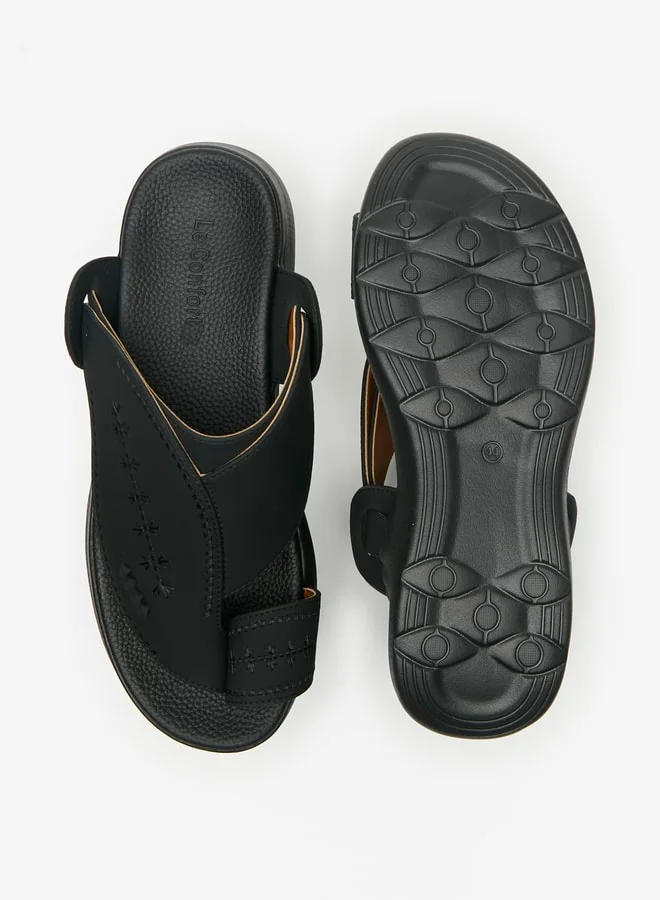 Le Confort Men's Embroidered Slip-On Arabic Sandals