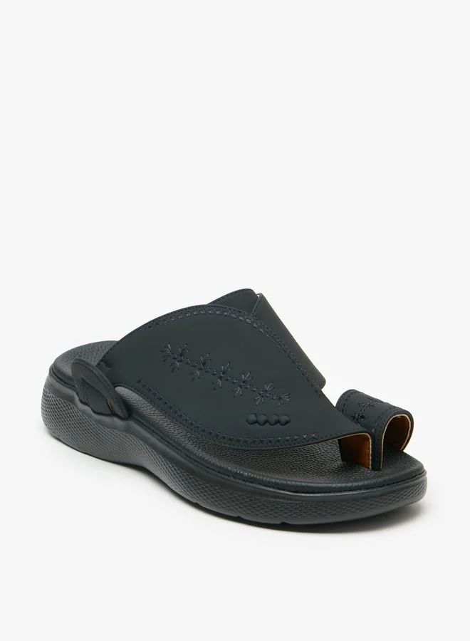 Le Confort Men's Embroidered Slip-On Arabic Sandals