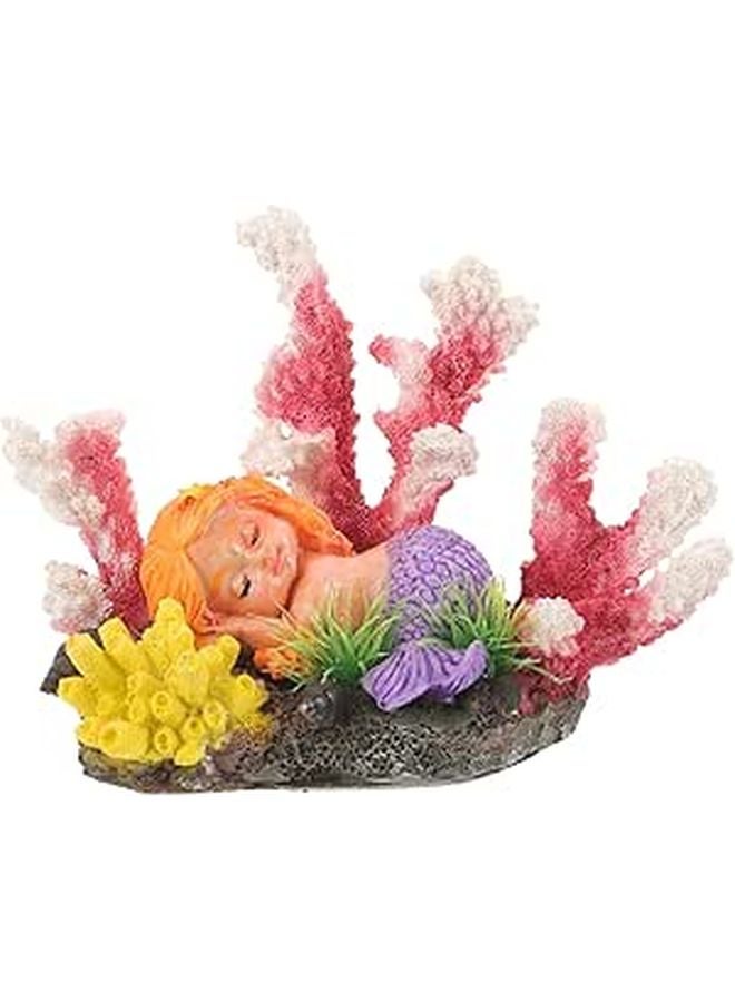 Realistic Mermaid Coral Aquarium Ornament Artificial Coral Decor for Fish Tank - Image 1