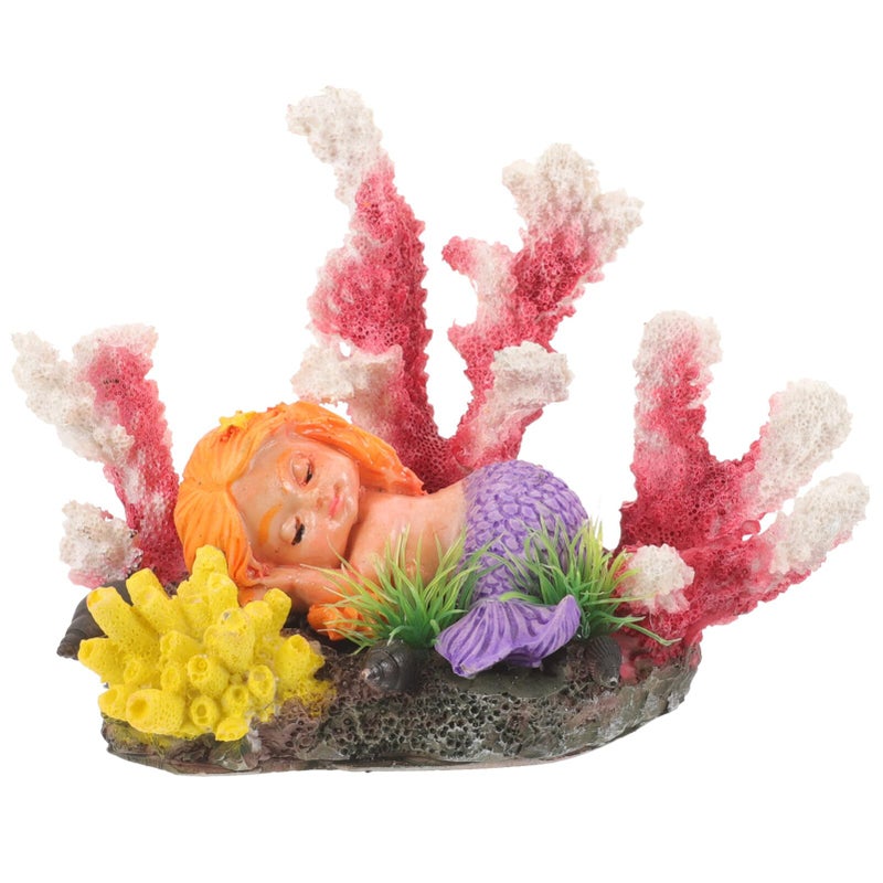 Realistic Mermaid Coral Aquarium Ornament Artificial Coral Decor for Fish Tank - Image 2