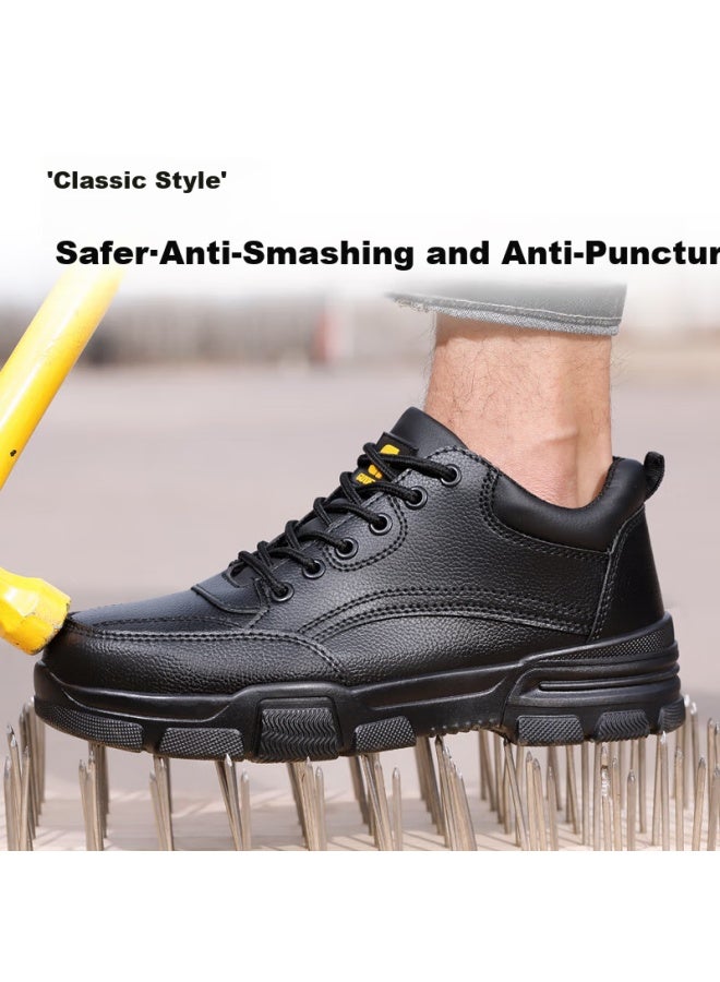 JUNBU Men'S Steel Toe Safety Work Shoes Anti-Smashing Anti-Piercing Waterproof Abrasion-Resistant Lightweight Safety Work Site Shoes F009N Size 43 - Image 3