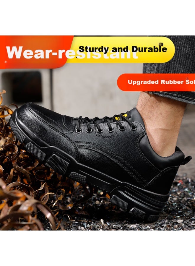 JUNBU Men'S Steel Toe Safety Work Shoes Anti-Smashing Anti-Piercing Waterproof Abrasion-Resistant Lightweight Safety Work Site Shoes F009N Size 43 - Image 2