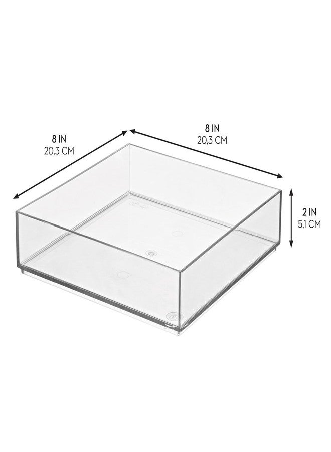 iDesign Stackable Makeup Drawer Organizer Tray - Vanity Organizer or Desk Organizer, Set of 4, Clear - Image 3