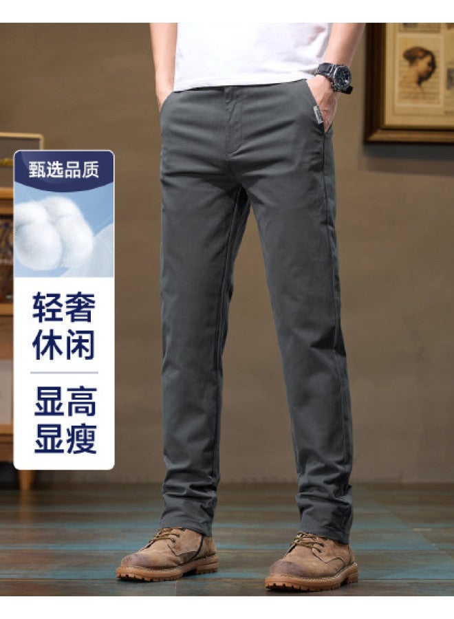 Fapai Autumn And Winter Casual Men's Pants Simple And Versatile Men's Straight Leg Slightly Stretch Easy Care Casual Pants - Image 1