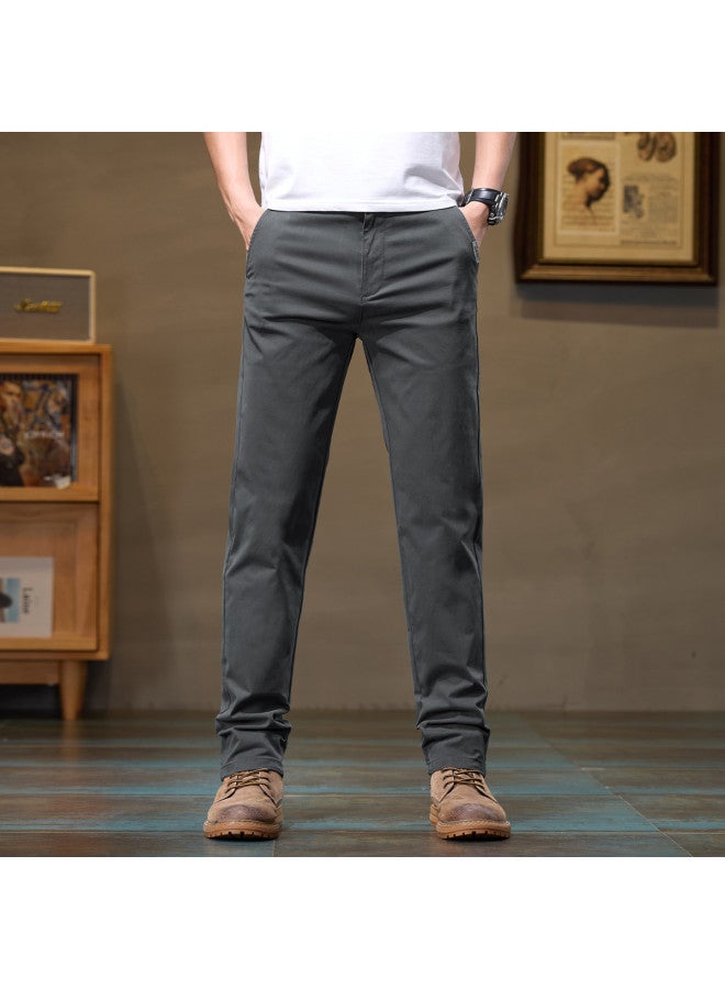 Fapai Autumn And Winter Casual Men's Pants Simple And Versatile Men's Straight Leg Slightly Stretch Easy Care Casual Pants - Image 5
