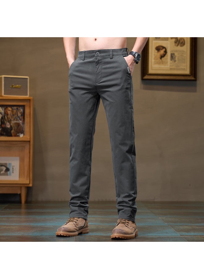 Fapai Autumn And Winter Casual Men's Pants Simple And Versatile Men's Straight Leg Slightly Stretch Easy Care Casual Pants - Image 4