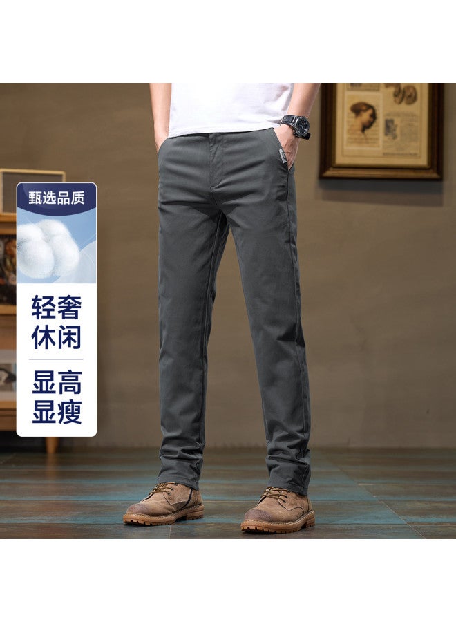 Fapai Autumn And Winter Casual Men's Pants Simple And Versatile Men's Straight Leg Slightly Stretch Easy Care Casual Pants - Image 2