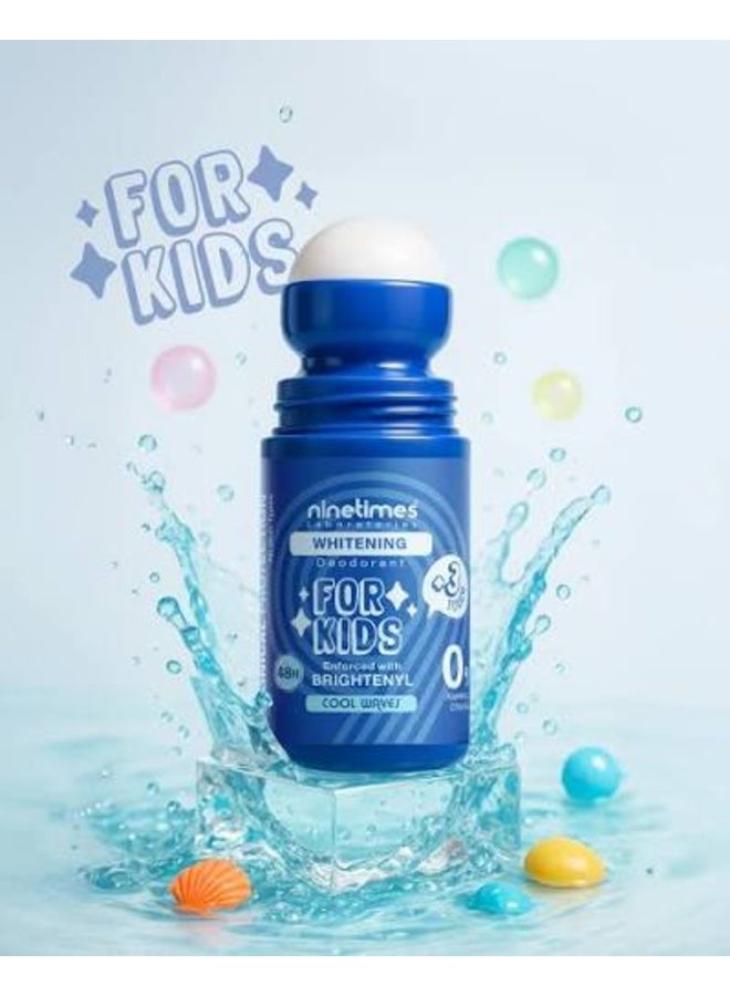 NINETIMES WHITENING DEODORANT FOR KIDS 48H 50ML COOL WAVES