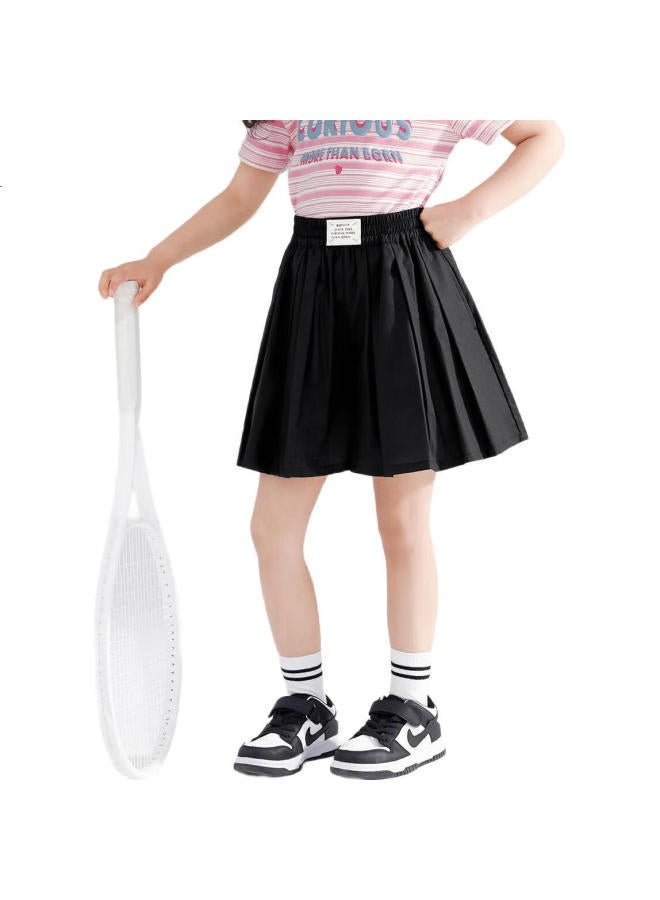 Qq Duck Children'S Clothing, Girls' Summer Shorts, Wide-Fit Youth Wear, Versatile, Cocoa Black, Size 165 - Image 3