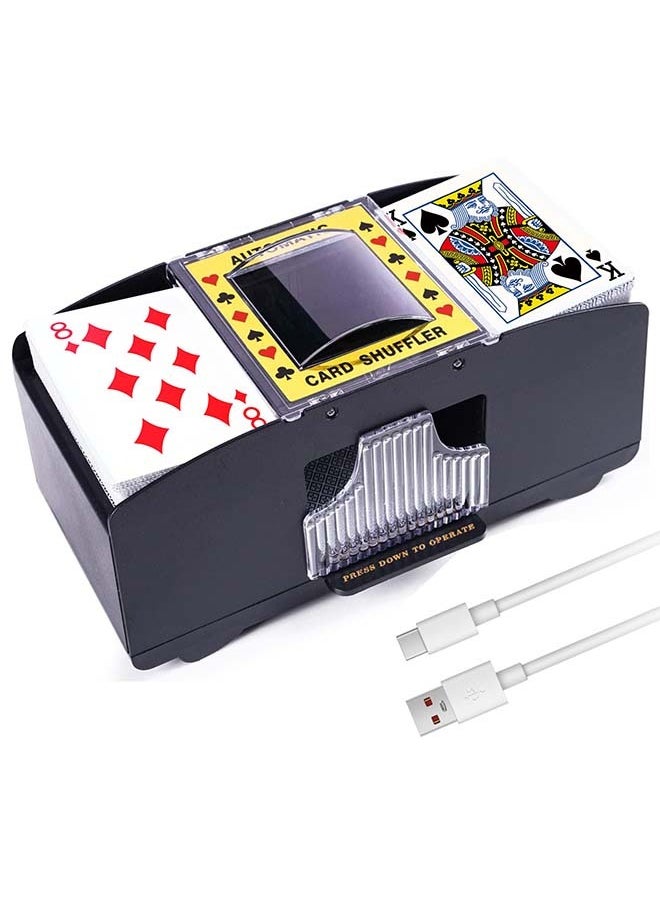 Generic - Automatic Card Shuffler, Battery Operated Card Dealer Machine, Electric Card Shuffler for UNO, Blackjack, Texas Hold'em, Home Card Games - Image 1