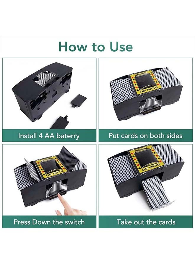 Generic - Automatic Card Shuffler, Battery Operated Card Dealer Machine, Electric Card Shuffler for UNO, Blackjack, Texas Hold'em, Home Card Games - Image 1