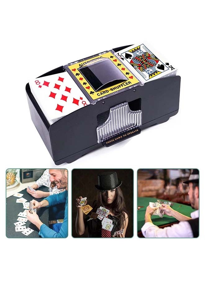 Generic - Automatic Card Shuffler, Battery Operated Card Dealer Machine, Electric Card Shuffler for UNO, Blackjack, Texas Hold'em, Home Card Games - Image 1