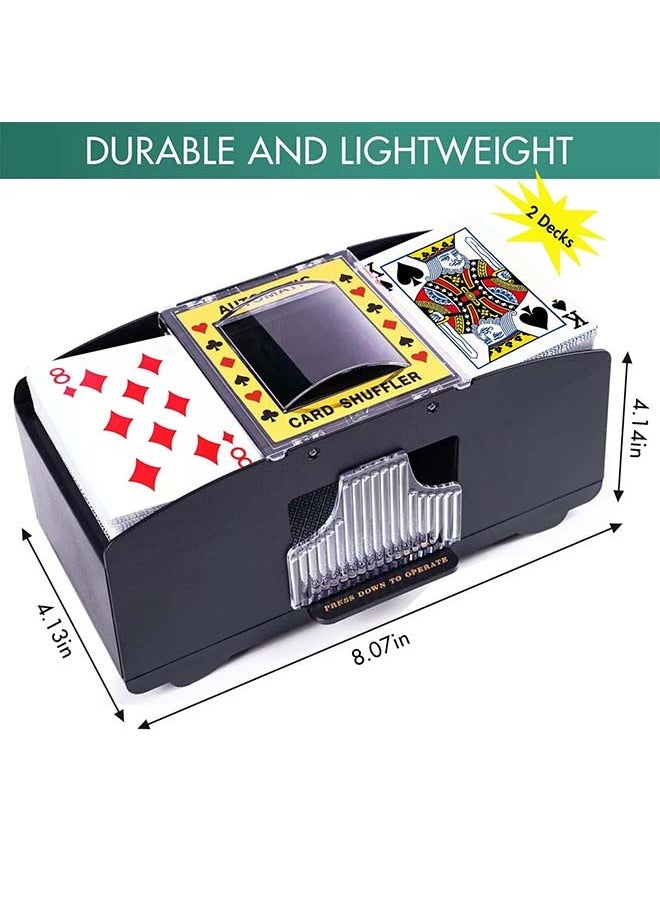 Generic - Automatic Card Shuffler, Battery Operated Card Dealer Machine, Electric Card Shuffler for UNO, Blackjack, Texas Hold'em, Home Card Games - Image 1
