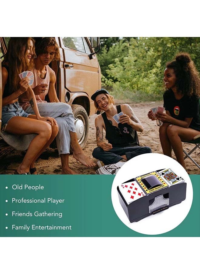 Generic - Automatic Card Shuffler, Battery Operated Card Dealer Machine, Electric Card Shuffler for UNO, Blackjack, Texas Hold'em, Home Card Games - Image 1