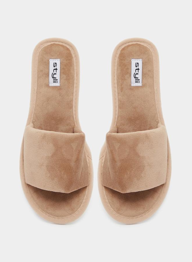 Styli Textured Slip-On Slippers - Image 5