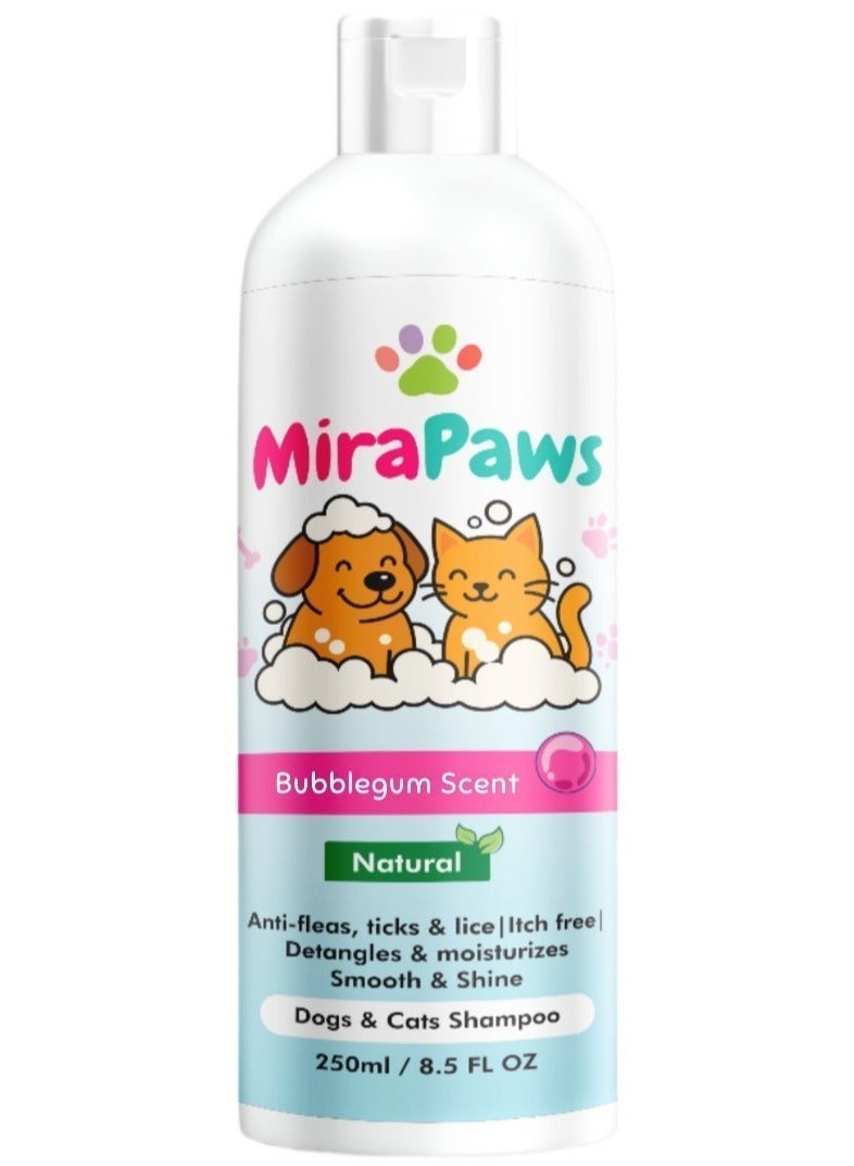 MiraPaws Pet Shampoo - Bubblegum Scent 250ml - Image 2