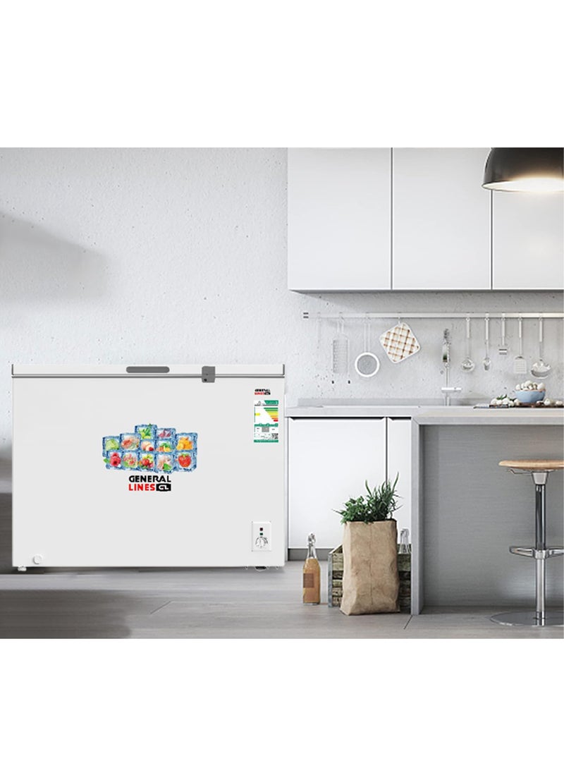 General Lines Dual Temperature - Chest Freezer - 9 CFT - 254L - 5-year warranty on the compressor - White - GLCF256D  - Image 3
