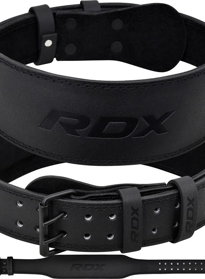 Rdx Weight Lifting Belt Gym Fitness, Cowhide Leather, 4” 6” Padded Lumbar Back Support, 10 Adjustable Holes, Weightlifting Powerlifting Bodybuilding Deadlift Squat Workout Strength Training, Men Women - Image 1