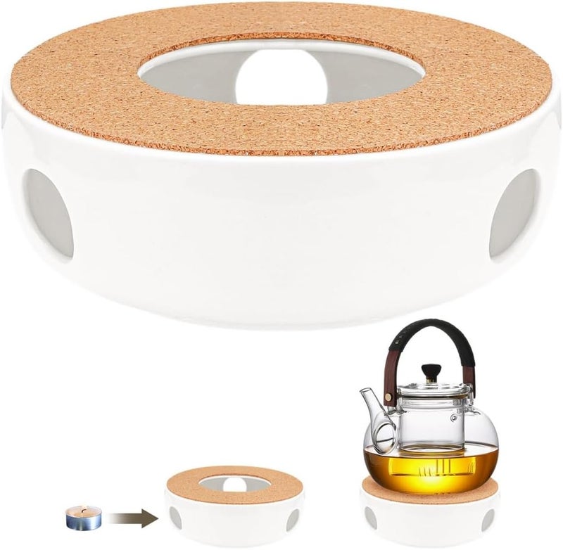 Tea Warmer, Aromatherapy Equipment Contains, Ceramic Teapot Warmer, Tea Coffee, Ceramic Teapot Warmer Holder, Water Warmer, Insulation Base for Teapot and Mugs - Image 1