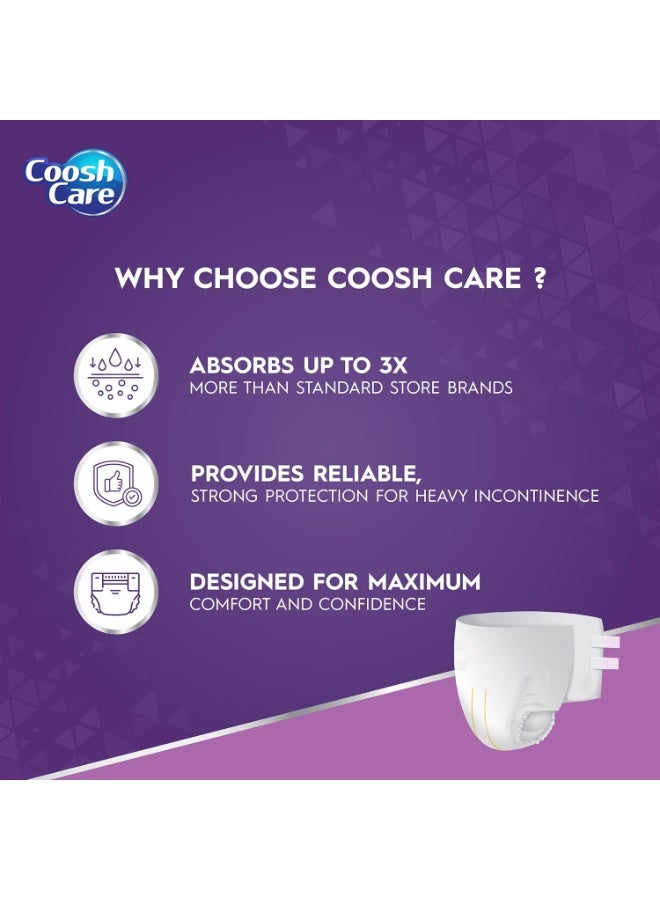 CooshCare Disposable Underwear, Maximum Absorbency Adult Pull-Up Briefs (10 Count), Super Soft Cover, Leakproof Protection, Comfortable & Secure Fit for Incontinence Care (MEN - L/XL) - Image 3